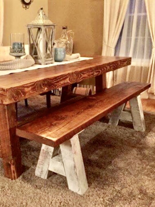 Chic and Antique Farm Bench