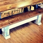 7' Farm Style Bench - Trestle Base